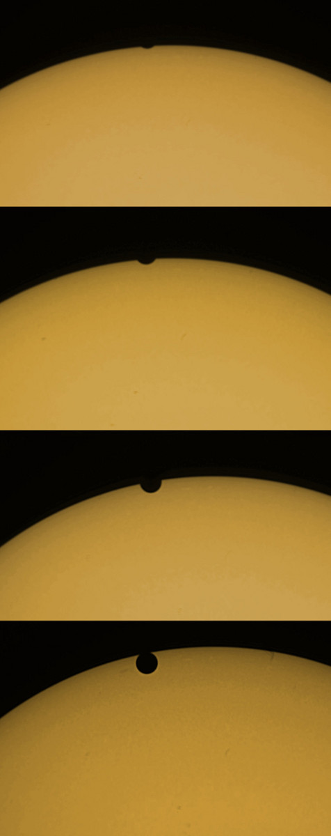 Collection of photos - Most of the black spots on the Sun are sunspots.